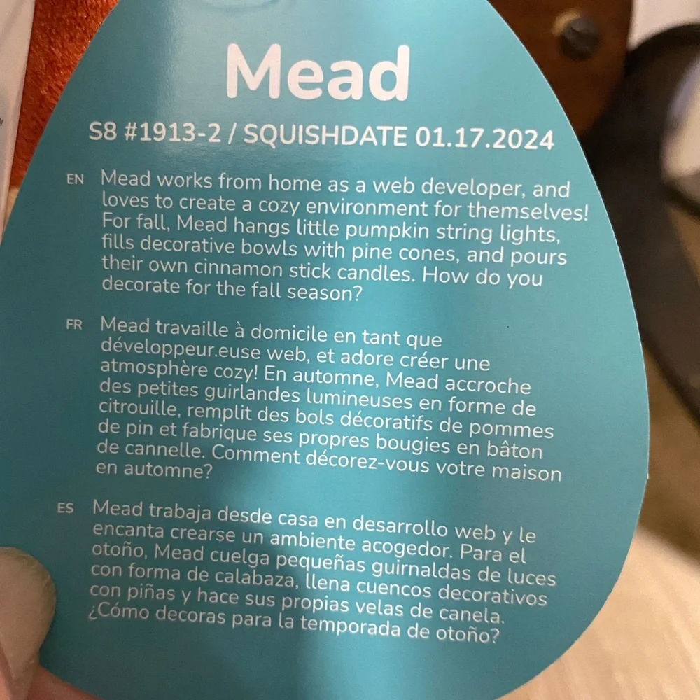 Squishmallow Mead Apple‎ Cider, 8